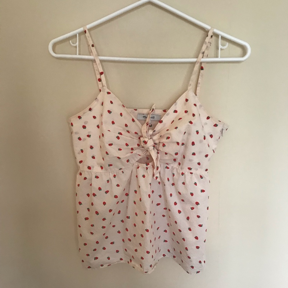 MADEWELL Tie Front Keyhole Cami Top